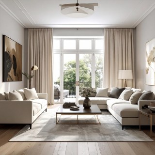 Lustrous Cream Velvet Curtains